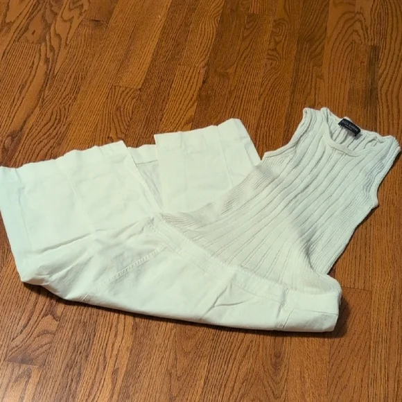 Piazza Sempione White Knit Sleeveless Dress - Picture 5 of 8